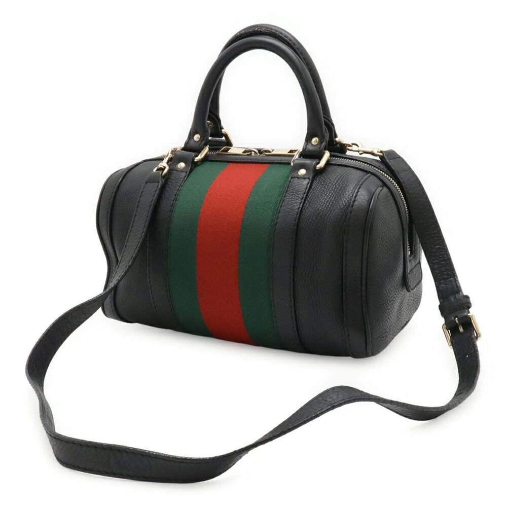 GUCCI Black Leather Shoulder Bag - Picture 3 of 10